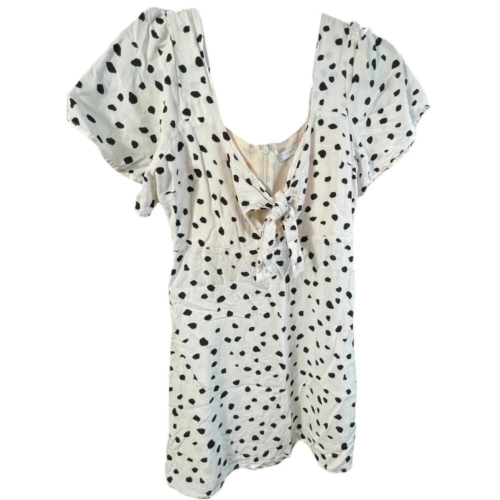LUSH Polka Dot Front Knot Dress Size Small Casual Day Dress